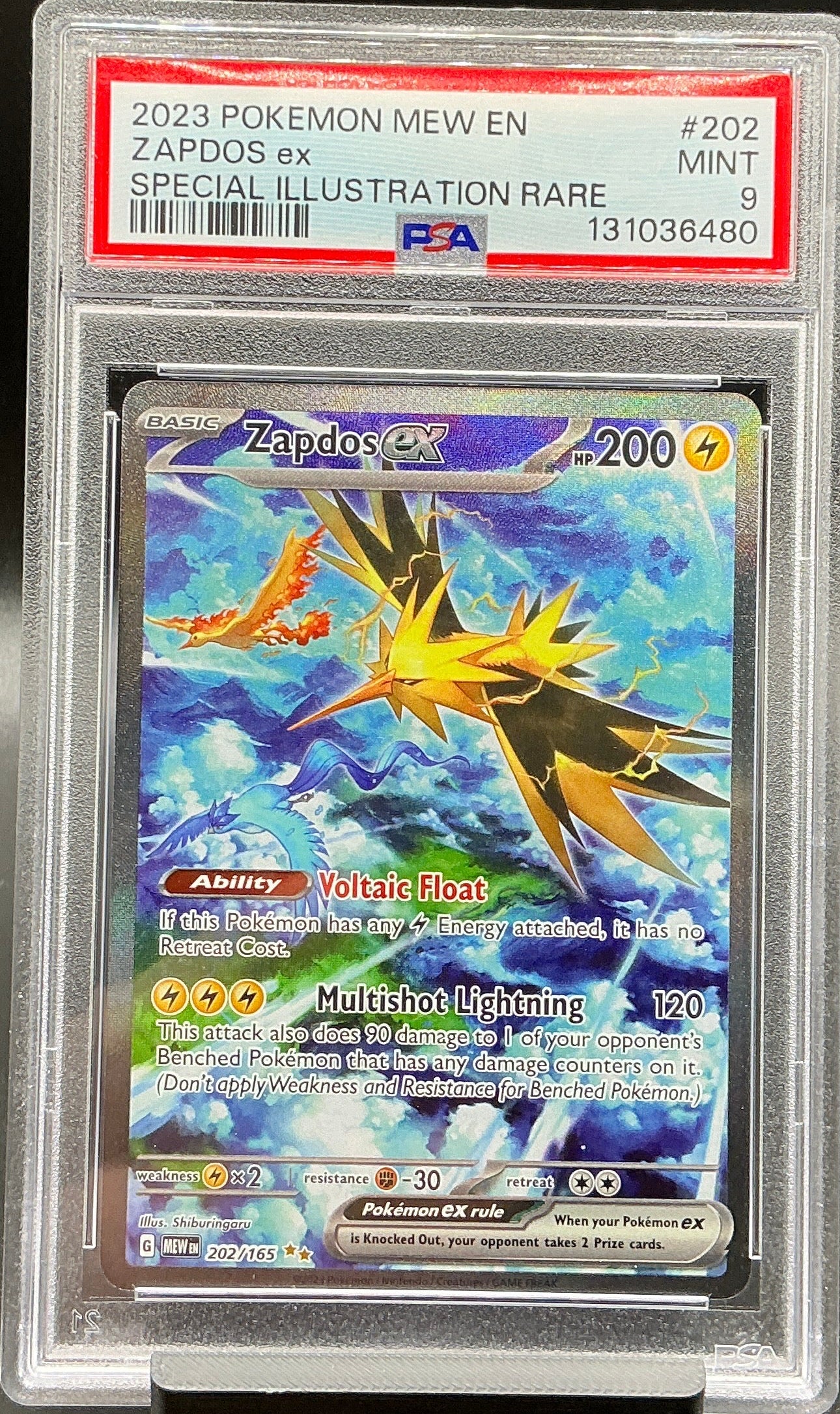 Zapdos ex - 202/165 - SV: Scarlet & Violet 151 (MEW) PSA 9