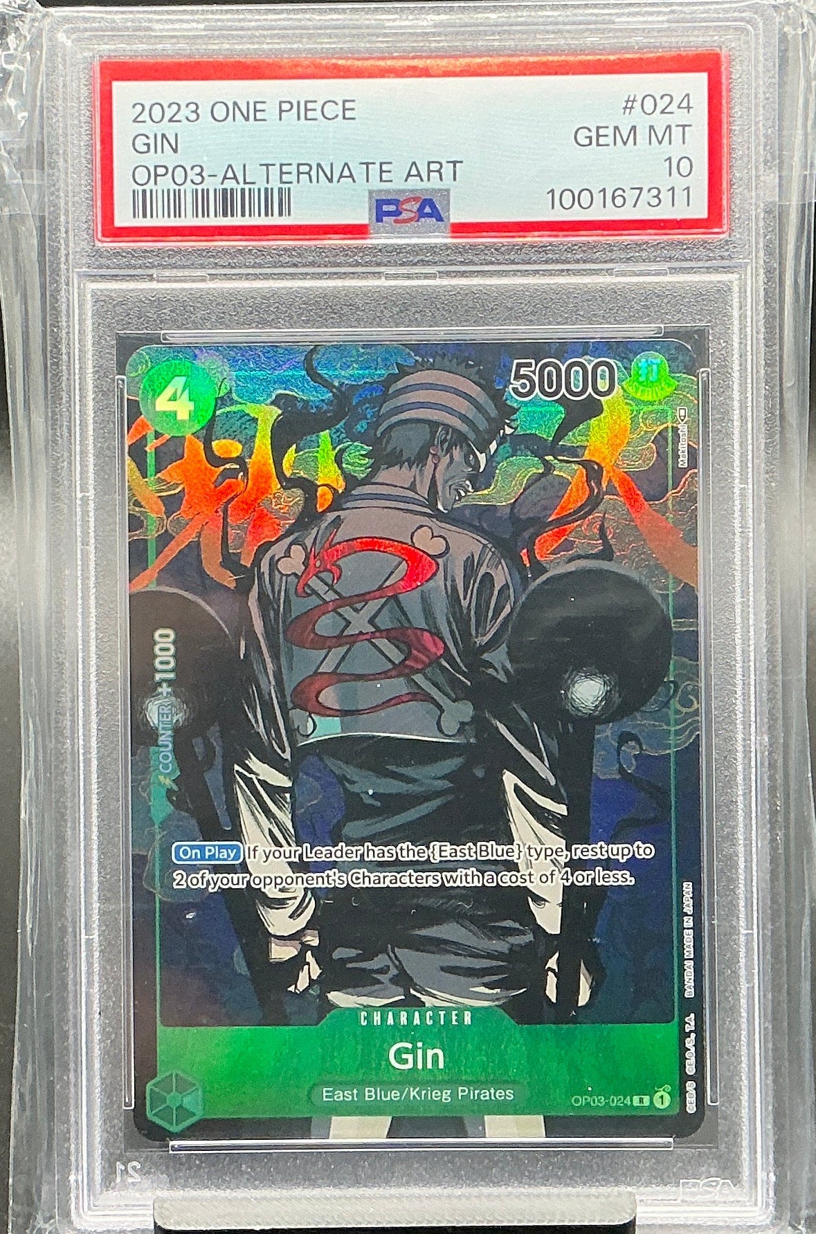 Gin (Alternate Art) - Pillars of Strength (OP03) PSA 10