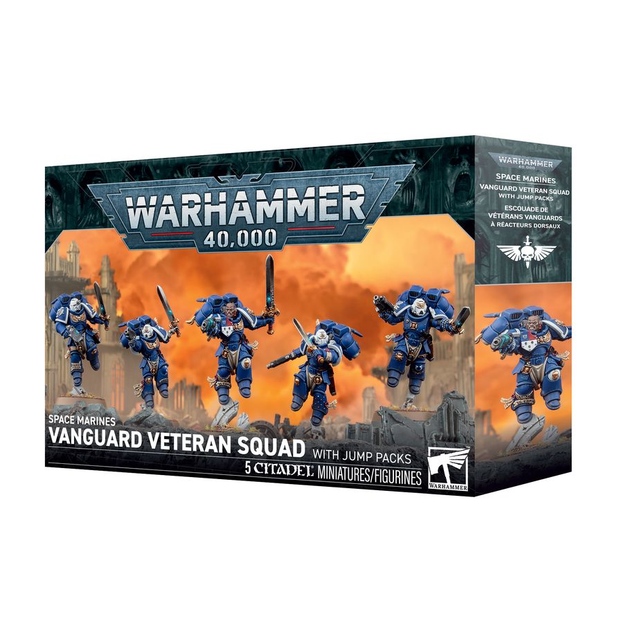 Space Marines: Vanguard vets with Jump Packs