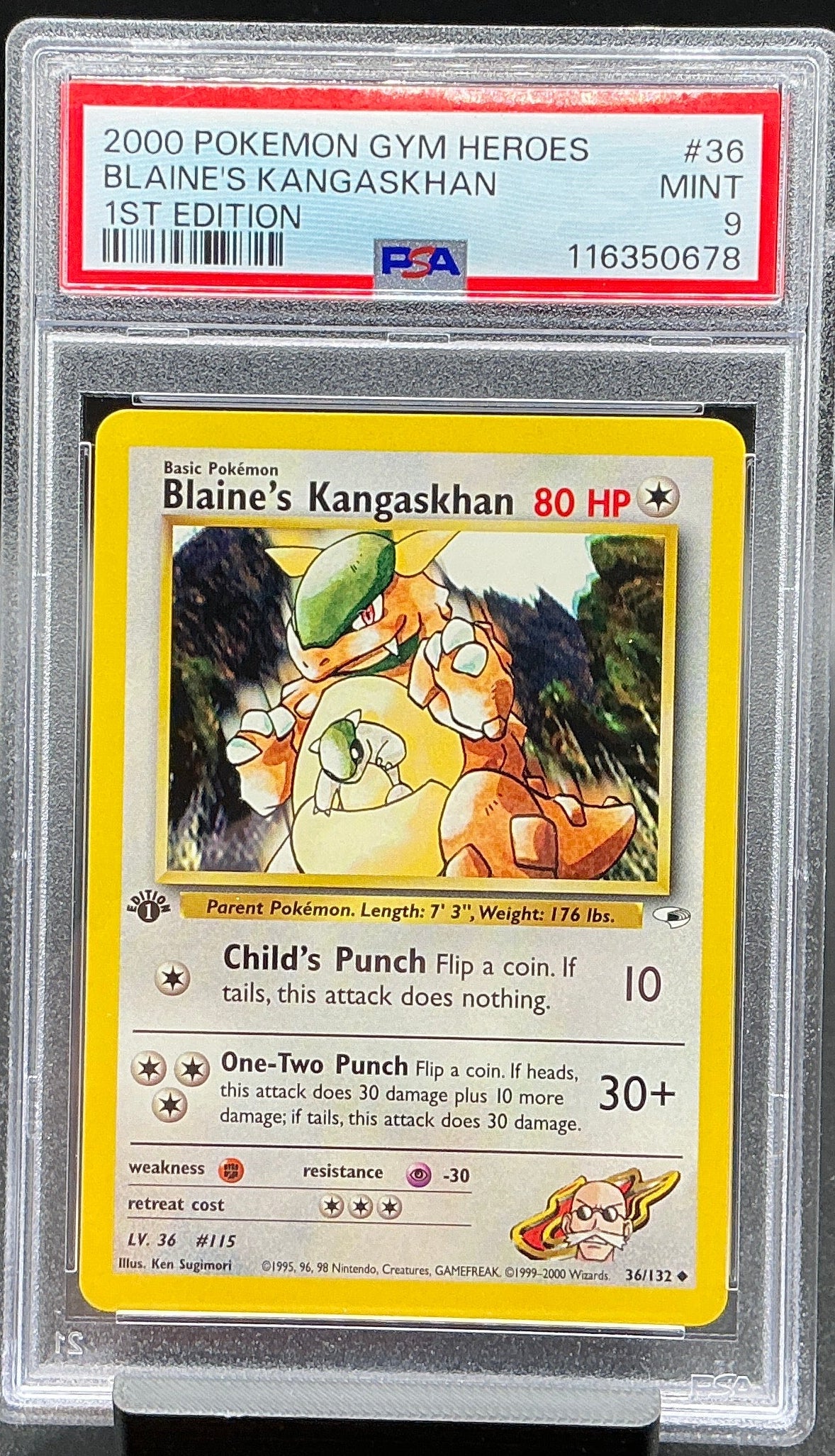 Blaine's Kangaskhan - Gym Heroes (G1) 1.E PSA 9