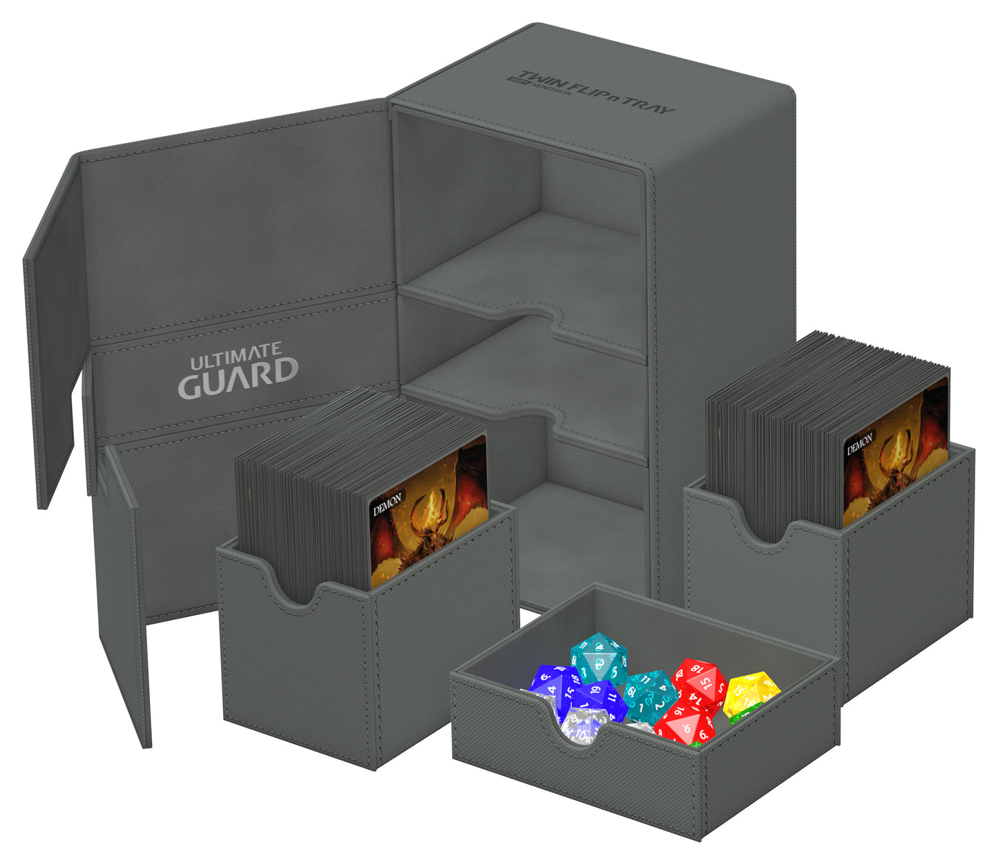 Ultimate Guard Twin Flip 'n' Tray 160+ Monocolor Grey