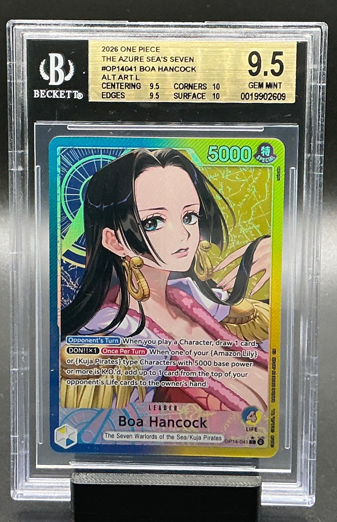 Boa Hancock - OP14-041 (Alternate Art) - The Azure Sea's Seven (OP14)   BGS 9.5