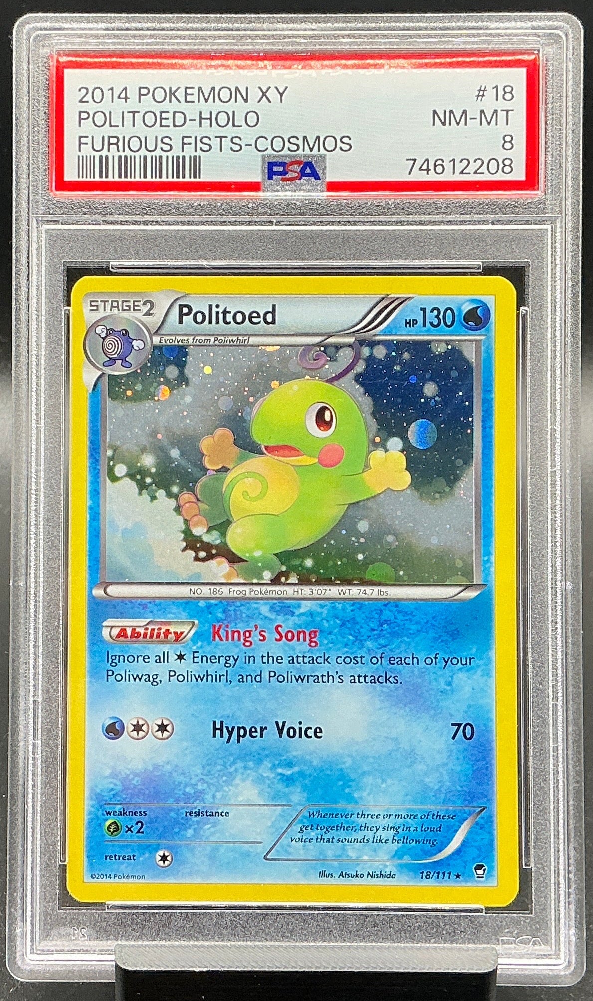 Politoed - 18/111 (Cosmos Holo) - Miscellaneous Cards & Products (MCAP)   PSA 8