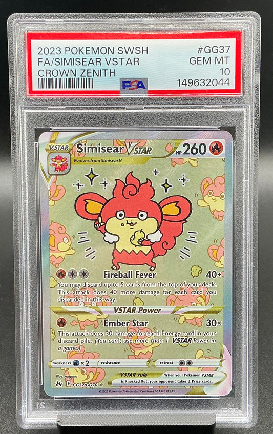 Simisear VSTAR - SWSH: Crown Zenith: Galarian Gallery (CRZ:GG)   PSA 10