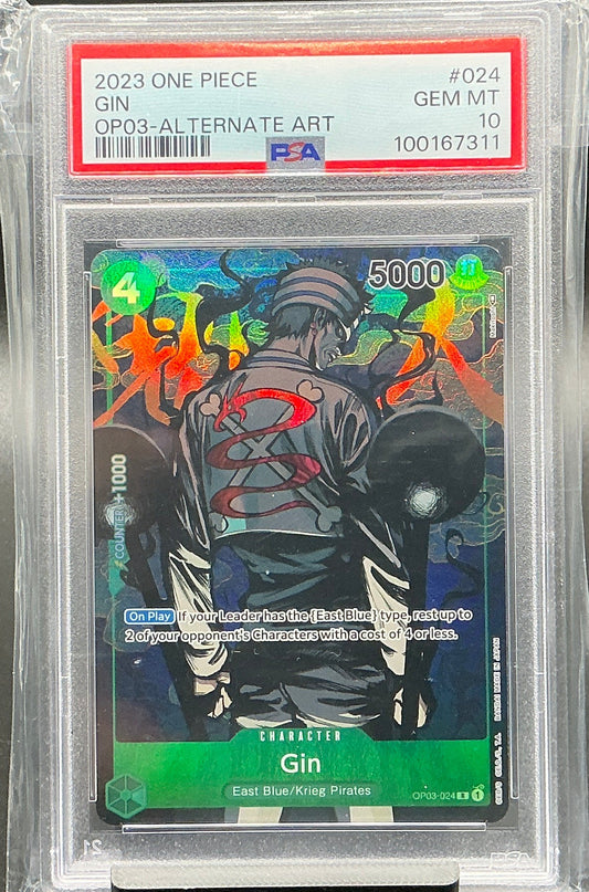 Gin (Alternate Art) - Pillars of Strength (OP03)   PSA 10