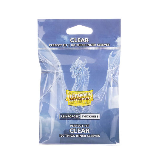 Dragon Shield Sleeves: Perfect Fit Standard Thick Inner - Clear 100CT