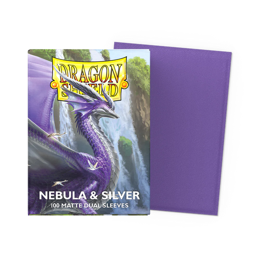 Dragon Shield Sleeves: Standard Matte Dual - Nebula & Silver 100CT