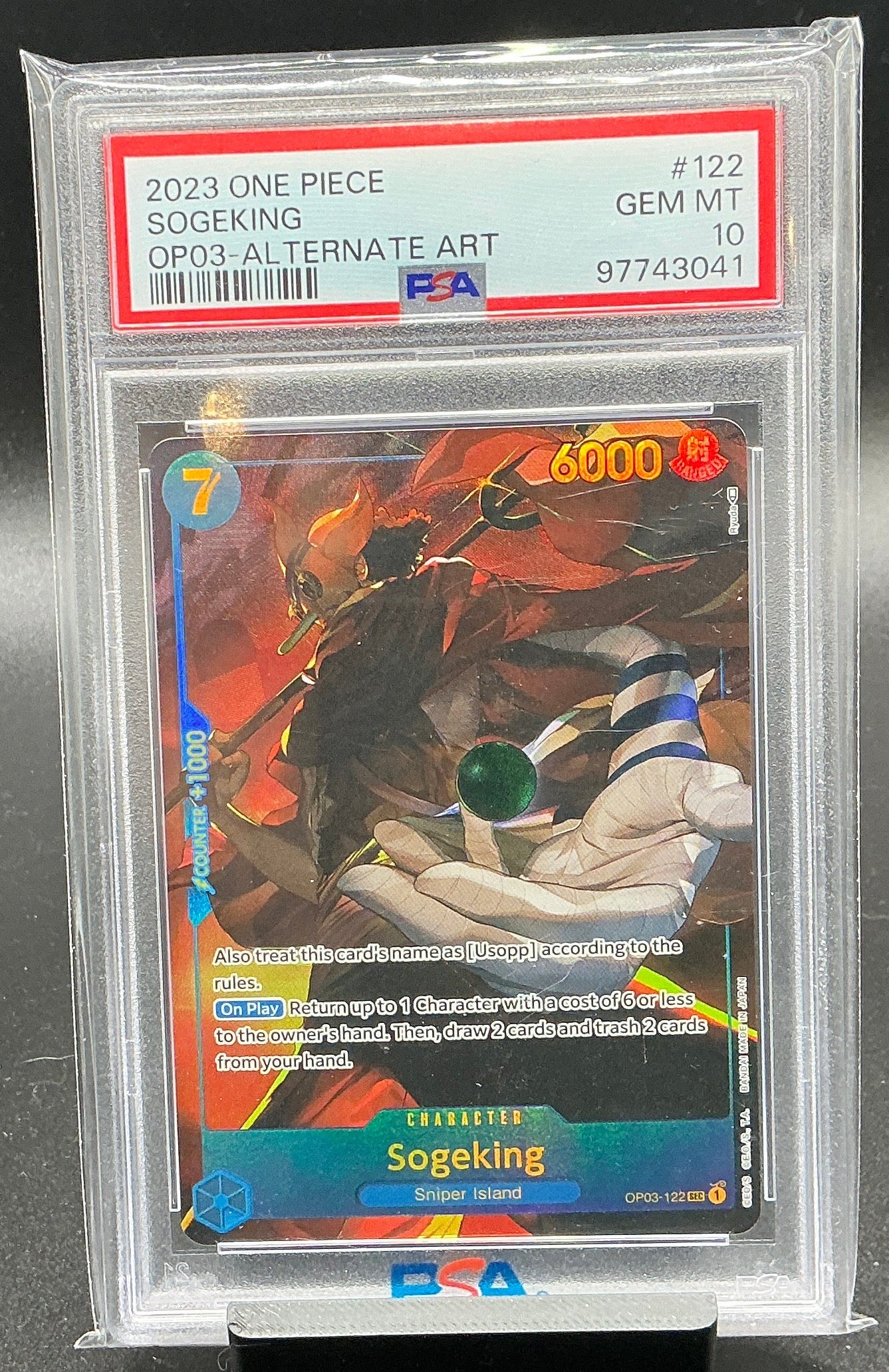Sogeking (Alternate Art) - Pillars of Strength (OP03)   PSA 10