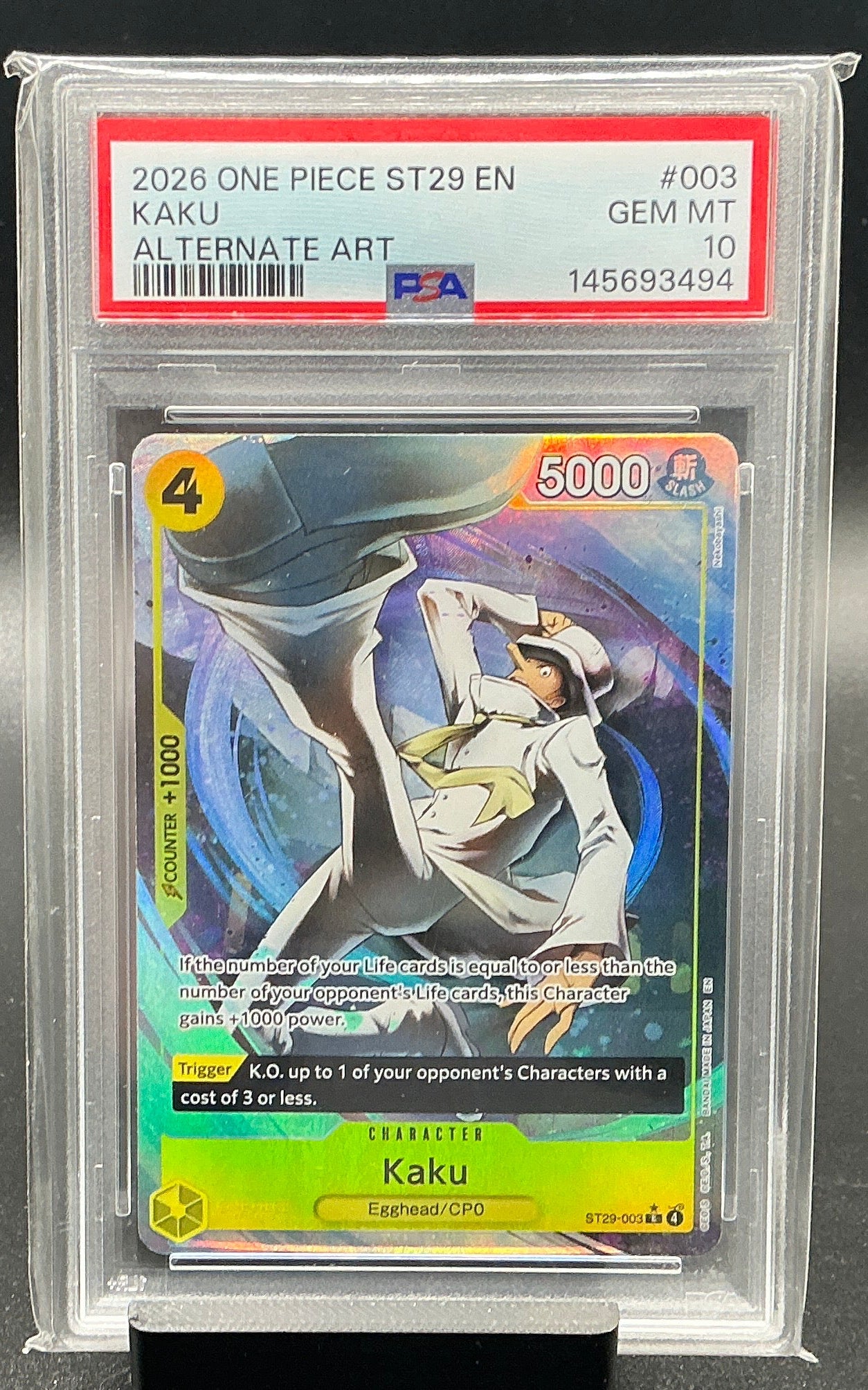 Kaku (Full Art) - Starter Deck 29: Egghead (ST-29)   PSA 10