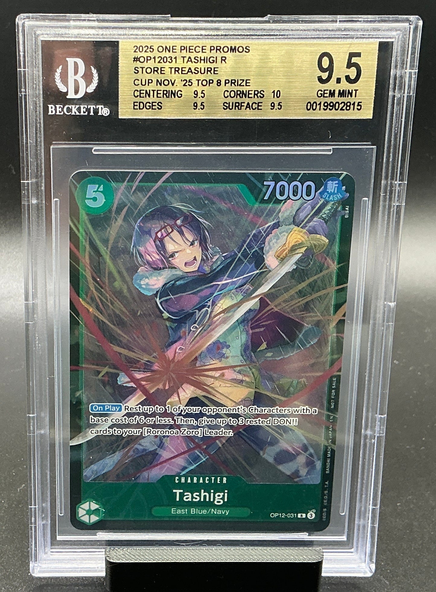 Tashigi (Store Treasure Cup 2025) - One Piece Promotion Cards (OP-PR)   BGS 9.5