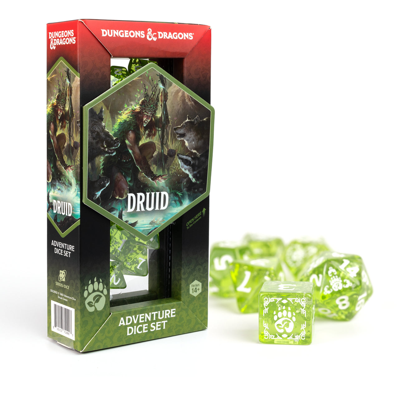 D&D Adventure Dice - Druid: Green