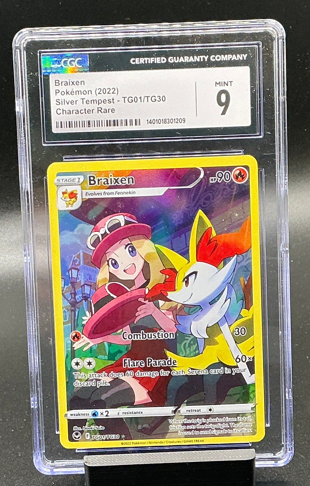 Braixen - SWSH12: Silver Tempest Trainer Gallery (SWSH12: TG)   CGC 9