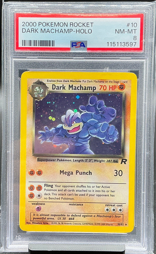 Dark Machamp (10) - Team Rocket (TR)   PSA 8