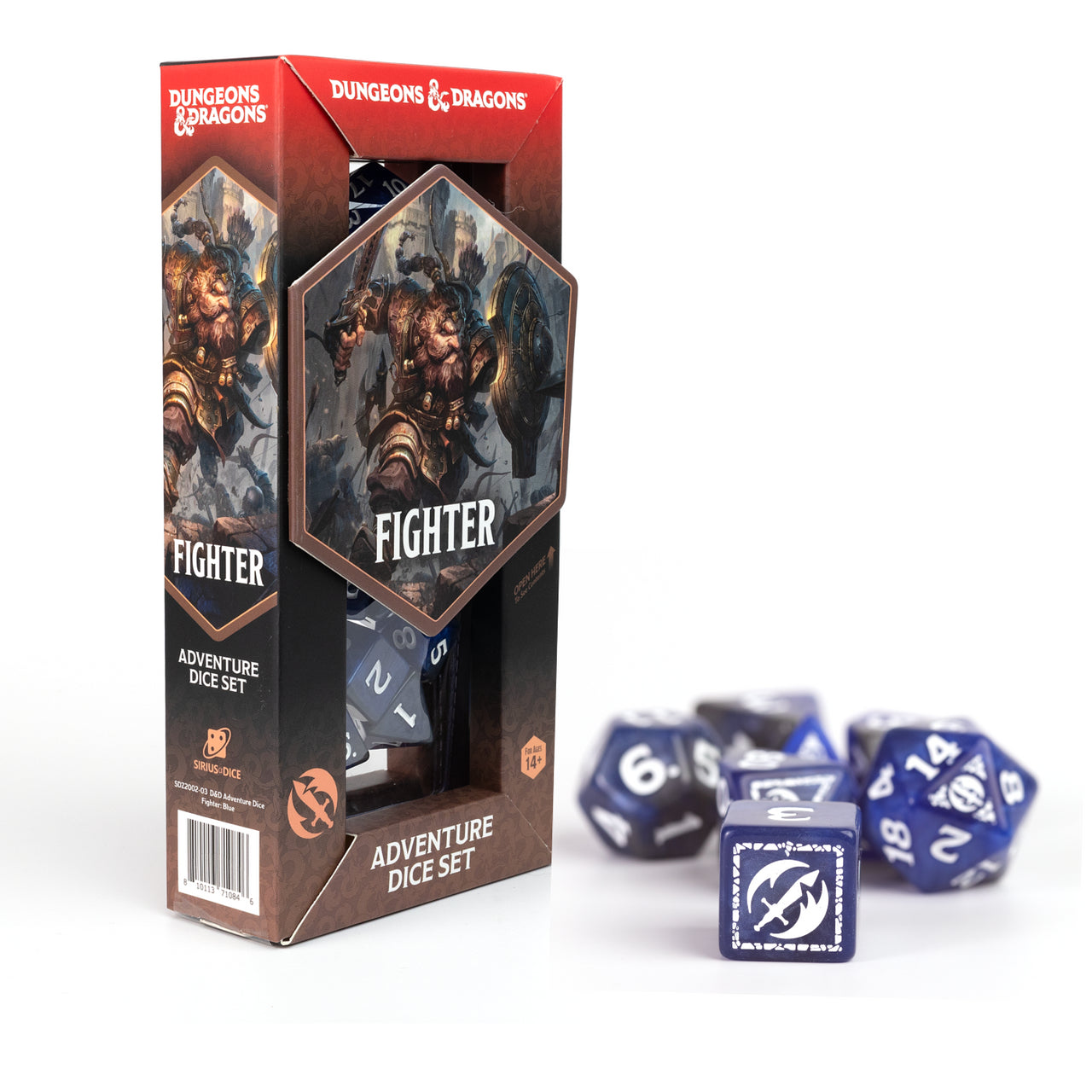 D&D Adventure Dice - Fighter: Blue