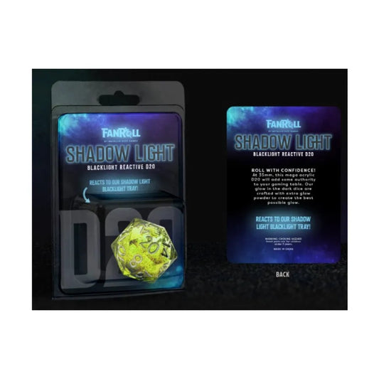 FanRoll - D20 Liquid Core Elixir Dice: Shadow Light UV Reactive